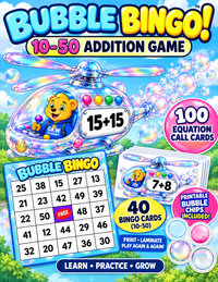 BUBBLE BINGO 10-50 ADDITION