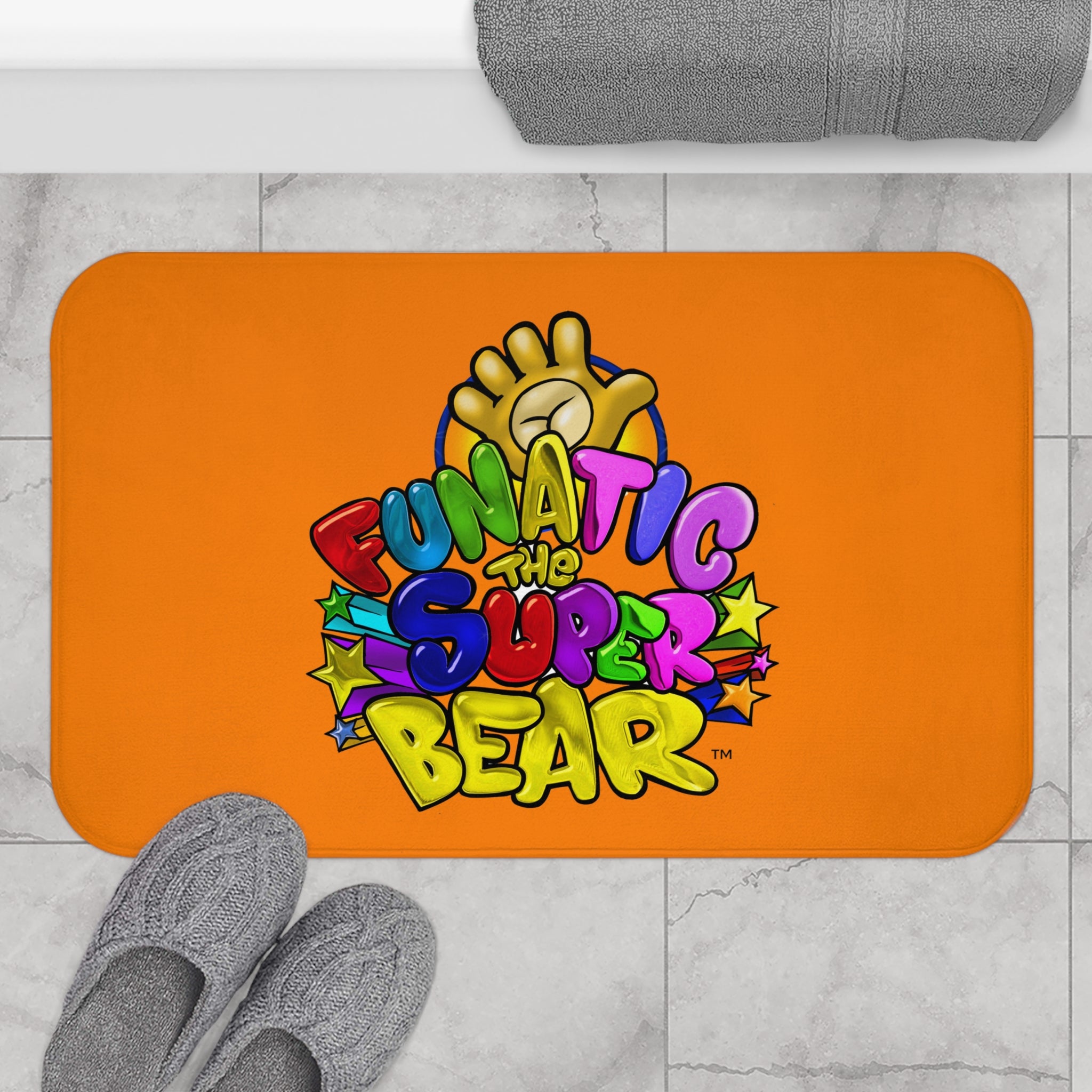 Funatic The Super Bear Orange Bath Mat