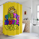 Funatic The Super Bear Yellow Shower Curtains-2