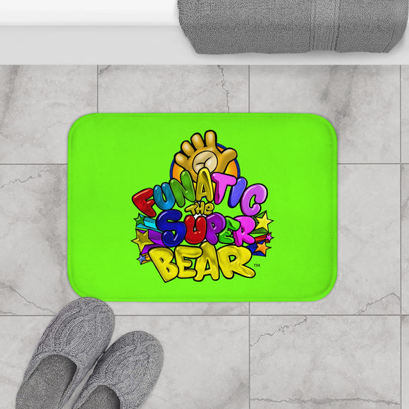 Funatic The Super Bear Chartreuse Bath Mat