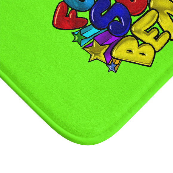 Funatic The Super Bear Chartreuse Bath Mat