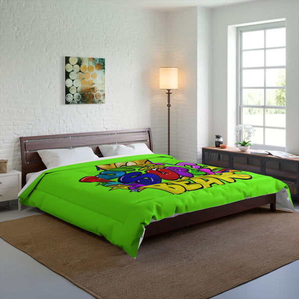 Funatic The Super Bear Chartreuse Comforter