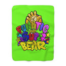 Funatic The Super Bear Chartreuse Sherpa Fleece Blanket-1