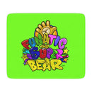 Funatic The Super Bear Chartreuse Tan Sherpa Blanket-3
