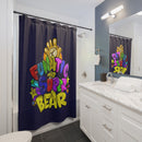 Funatic The Super Bear Navy Blue Shower Curtains-4
