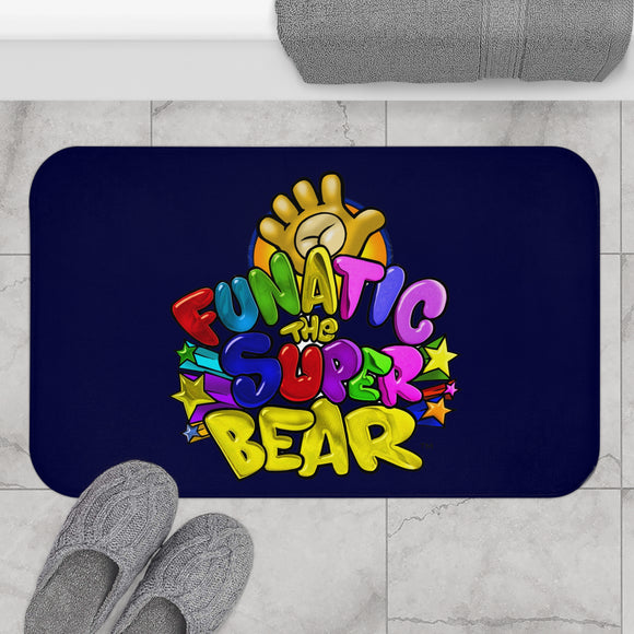 Funatic The Super Bear Navy Blue Bath Mat