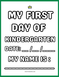 MY FIRST DAY OF K