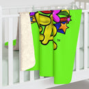Funatic The Super Bear Chartreuse Sherpa Fleece Blanket-4