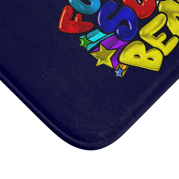 Funatic The Super Bear Navy Blue Bath Mat