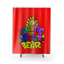 Funatic The Super Bear Red Shower Curtain-2
