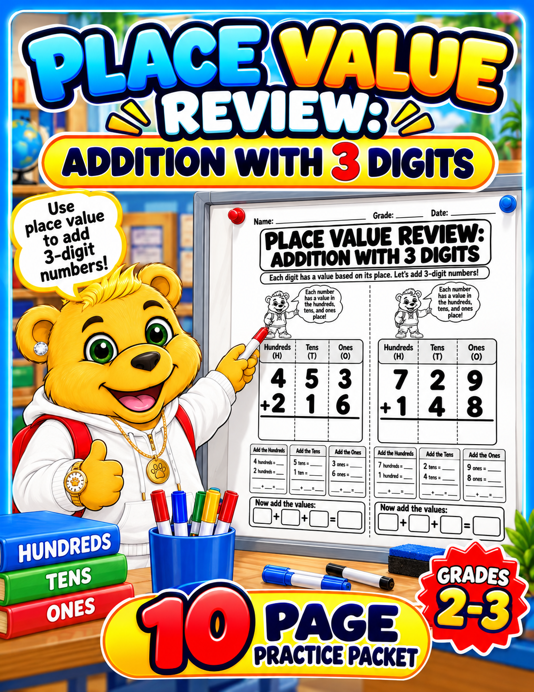 Addition With 3 Digits: Place Value Review