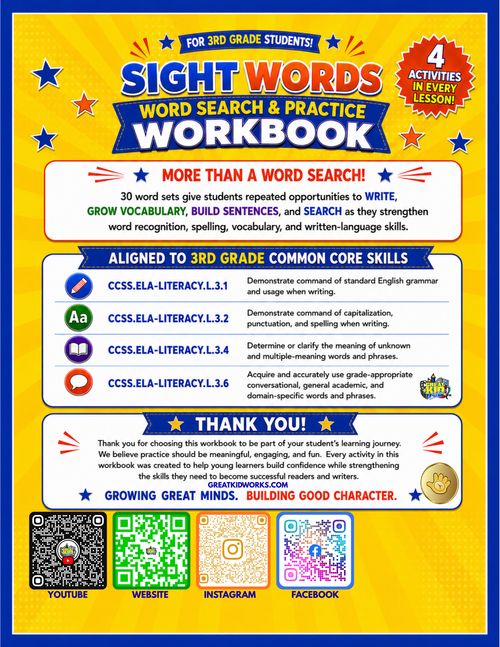 3rd Grade Sight Words POWER PRACTICE