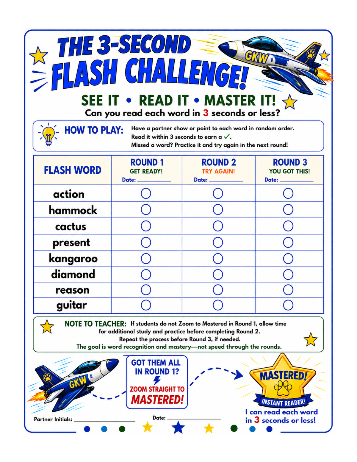 3rd Grade Sight Words POWER PRACTICE 240 Words