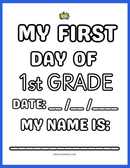 MY FIRST DAY OF 1st GRADE-1