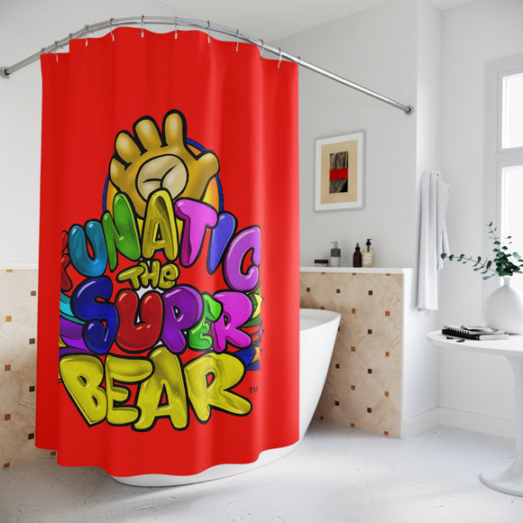 Funatic The Super Bear Red Shower Curtain