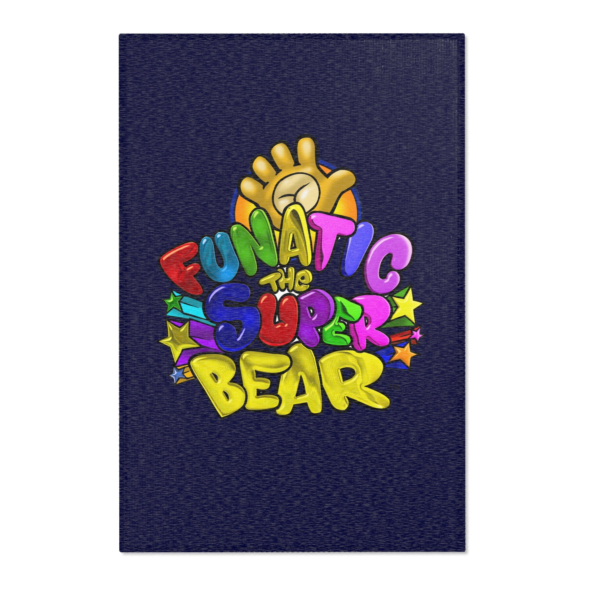 Funatic The Super Bear Navy Blue Area Rug