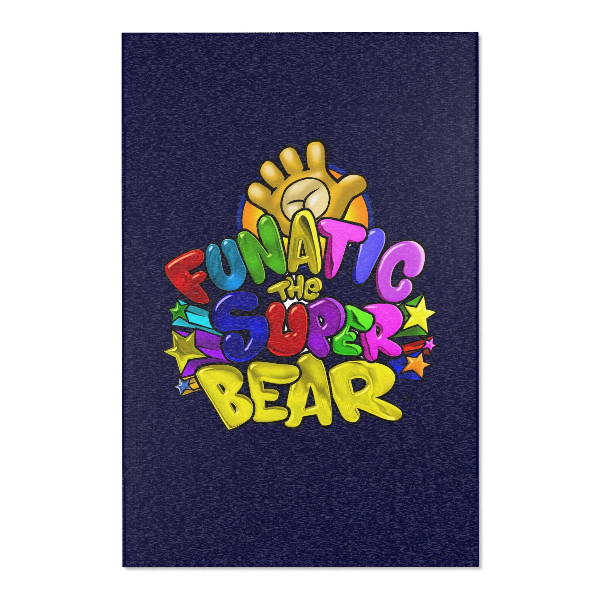 Funatic The Super Bear Navy Blue Area Rug