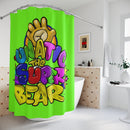 Funatic The Super Bear Chartreuse Shower Curtains-3