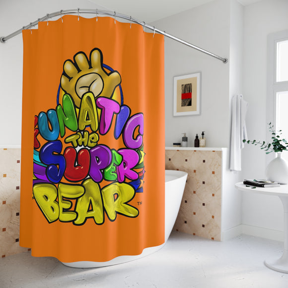 Funatic The Super Bear Orange Shower Curtains