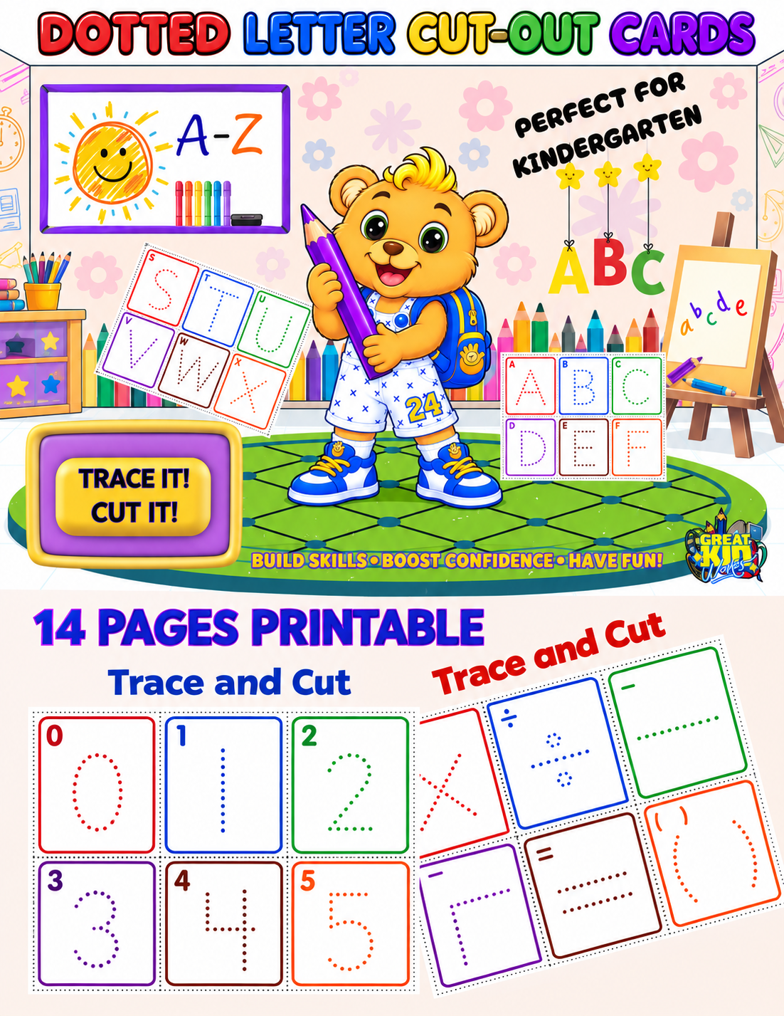 A–Z+ Dotted Letter Cut-Out Cards