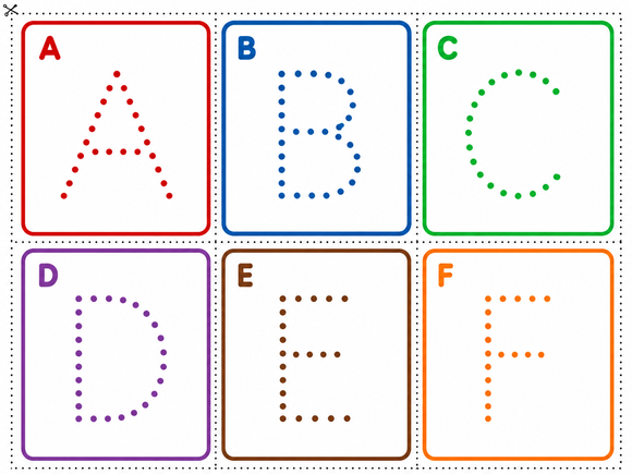 A–Z+ Dotted Letter Cut-Out Cards