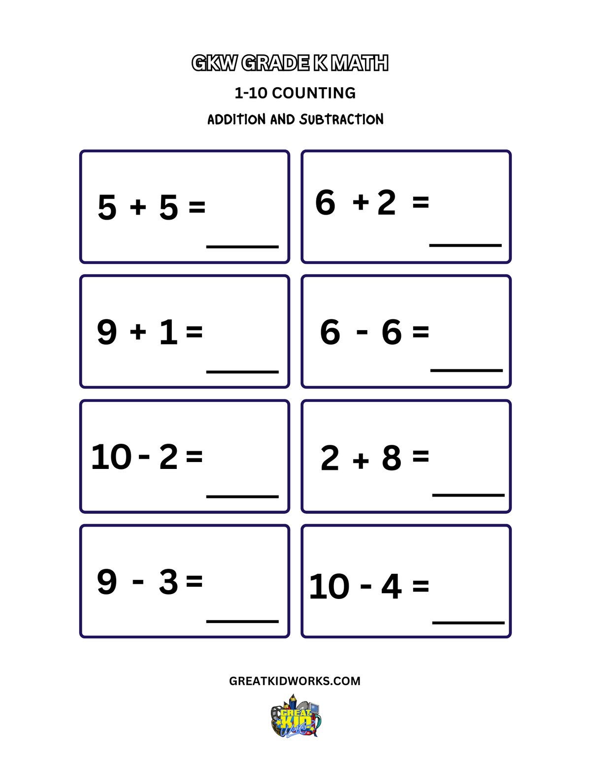 MISSING NUMBER ADDITION AND SUBTRACTION WORKSHEET 2