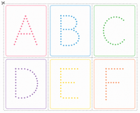 ALPHABET PASTEL CUT OUT CARDS