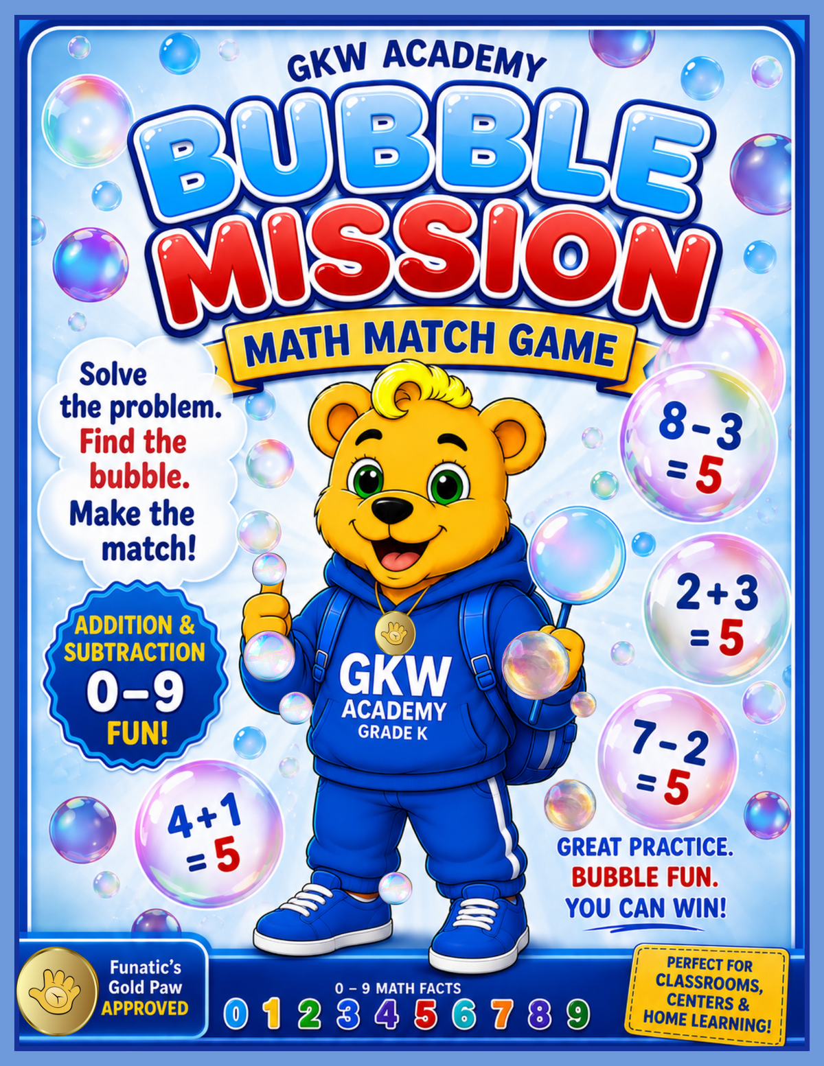 BUBBLE MATH GAME