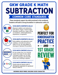 10 PAGE GRADE K SUBTRACTION PACKET