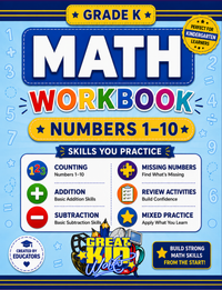 GRADE K MATH WORKBOOK NUMBERS 1-10