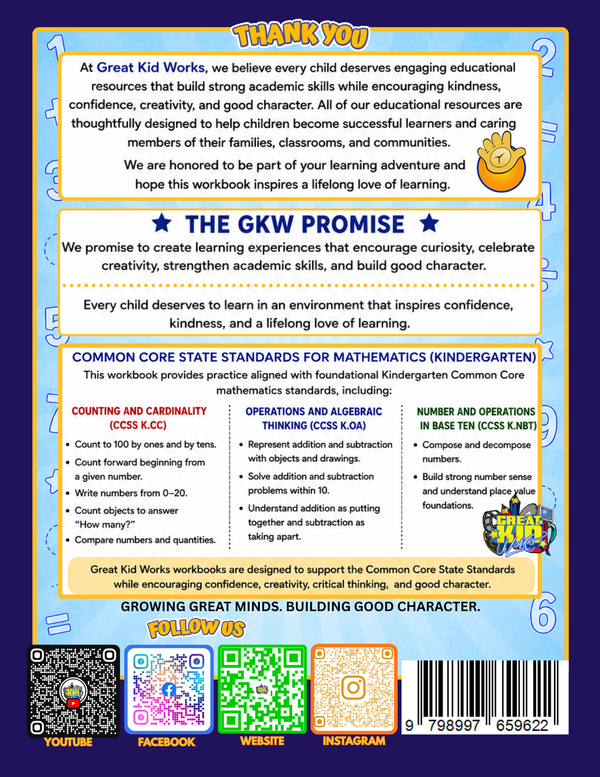 GRADE K MATH WORKBOOK