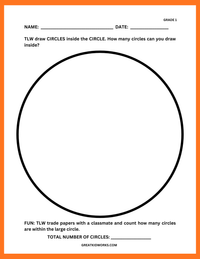 GRADE K CIRCLE MATH WORKSHEET