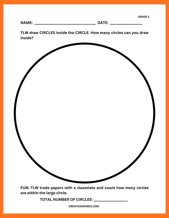 GRADE K CIRCLE MATH WORKSHEET