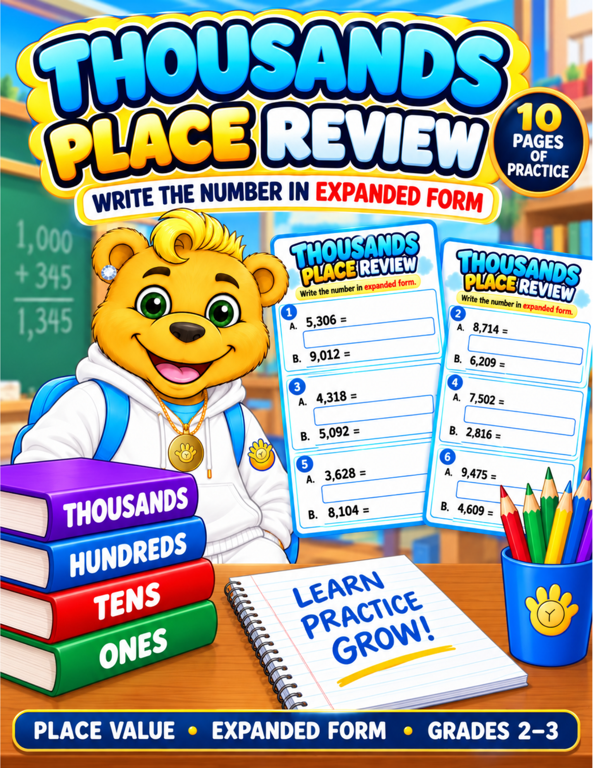 Thousands Expanded Form Practice