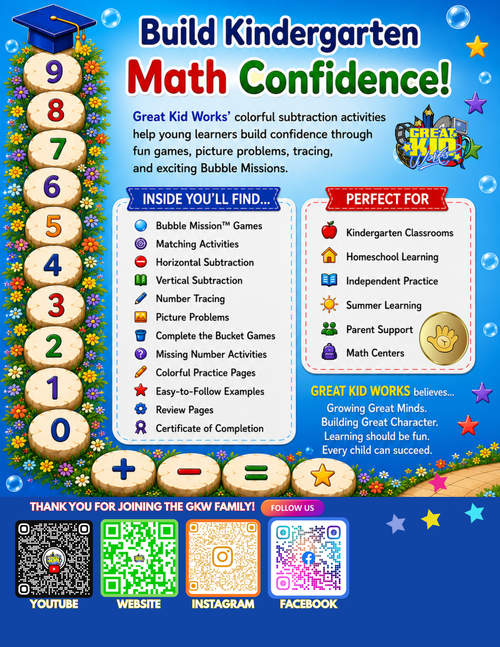 Bubble Missions™: GRADE K SUBTRACTION WITH FUNATIC THE SUPER BEAR