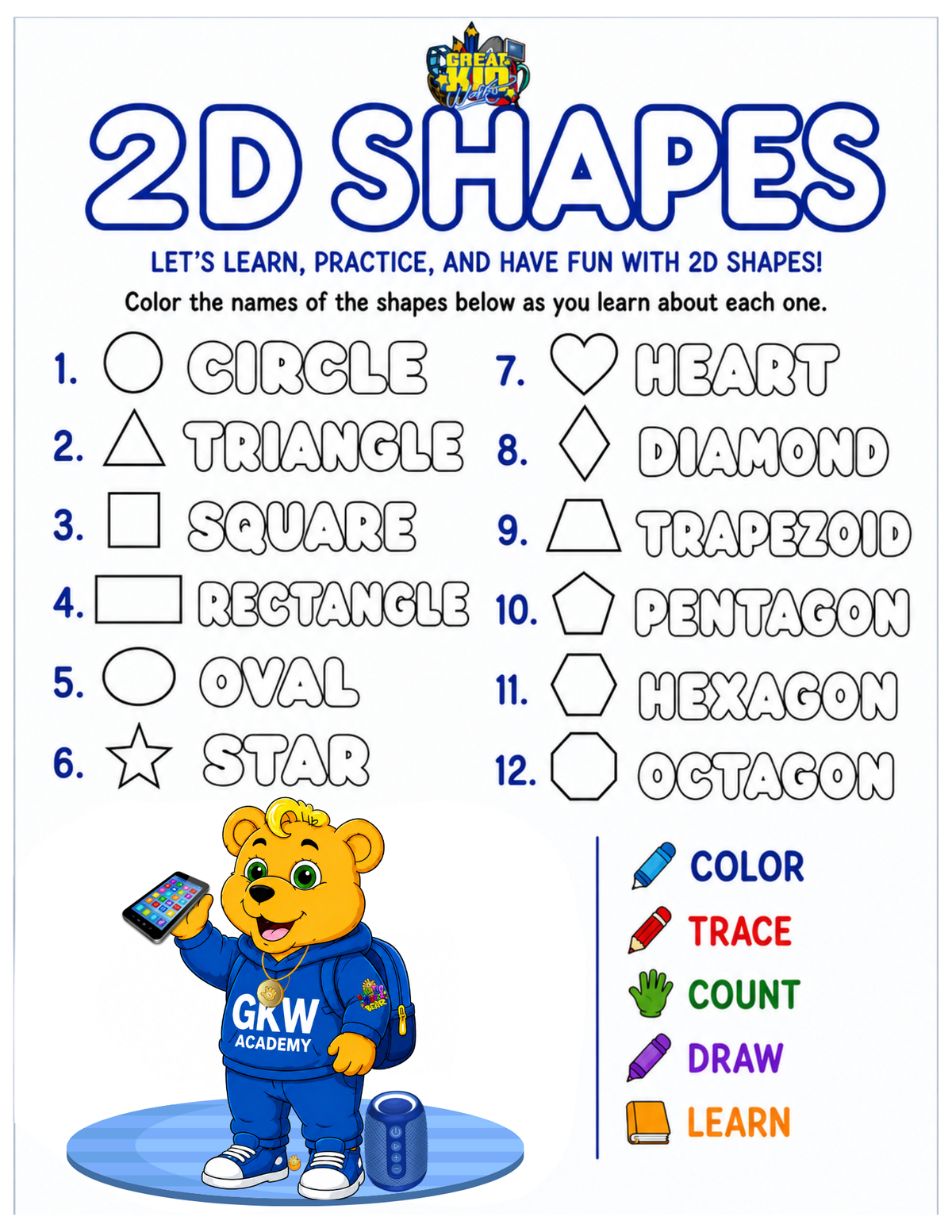 2D SHAPES WITH YOUNG FUNATIC THE SUPER BEAR