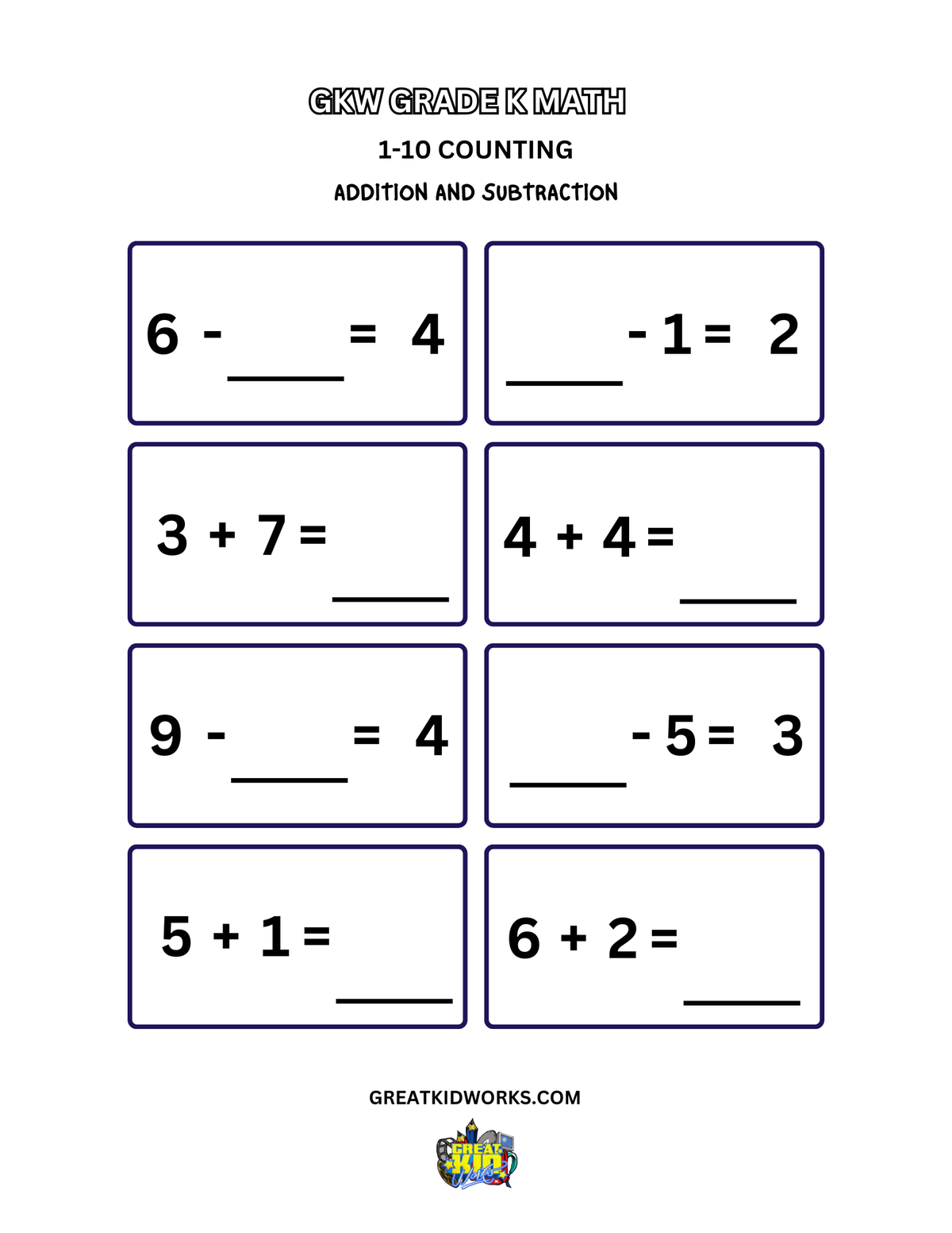 MISSING NUMBER ADDITION AND SUBTRACTION 1