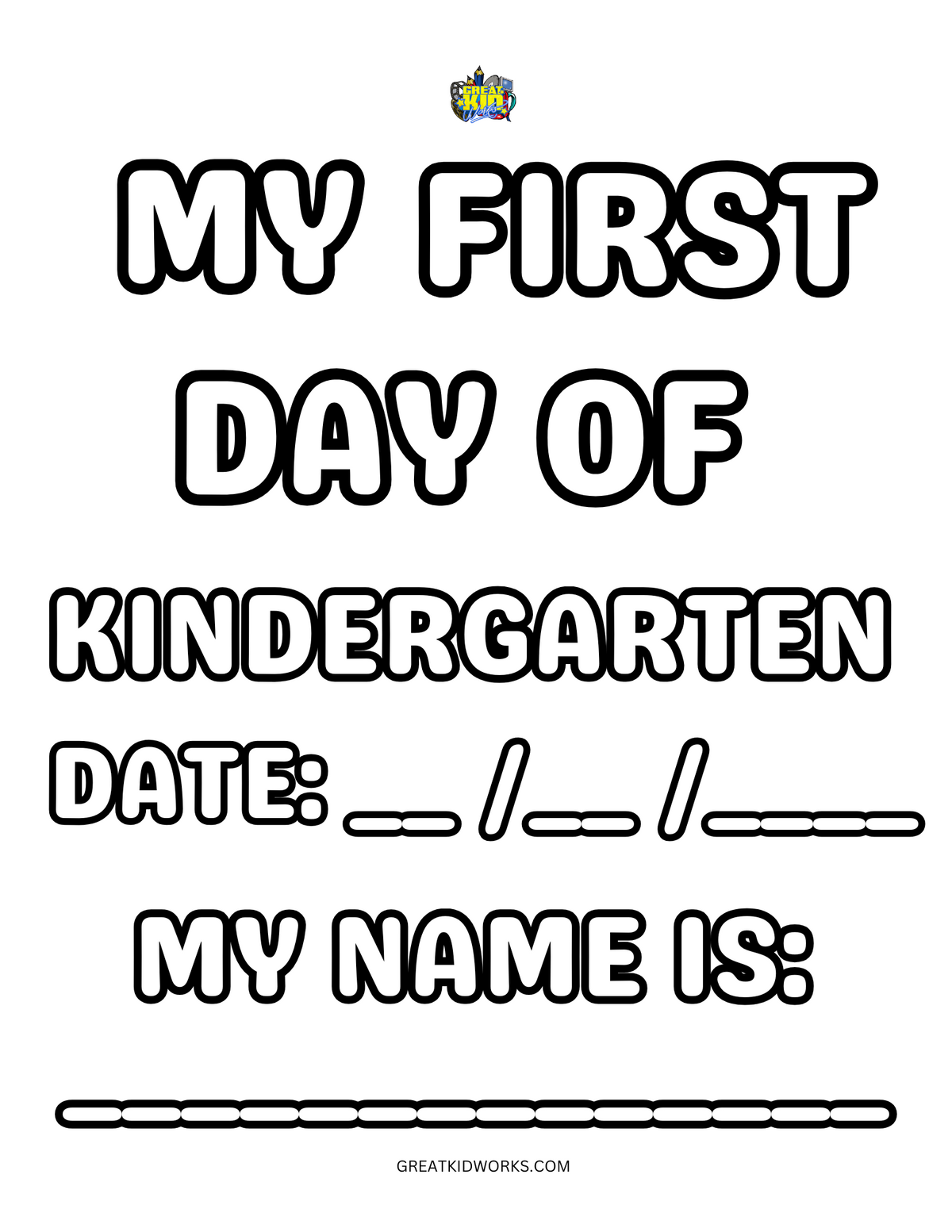 MY FIRST DAY OF K