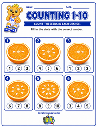 PRE K- GRADE K Counting 1–10 Worksheets | 10-Page Printable Packet
