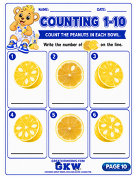 PRE K- GRADE K Counting 1–10 Worksheets | 10-Page Printable Packet
