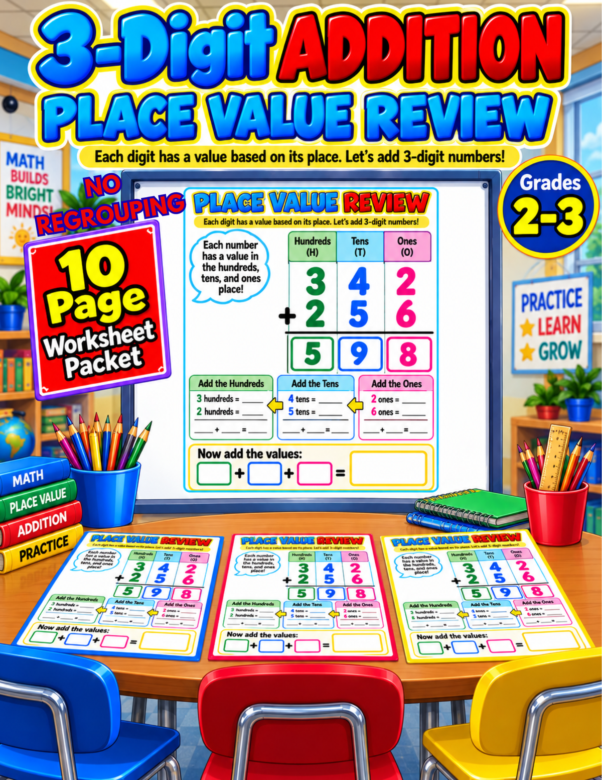 3 DIGIT +|NO REGROUPING