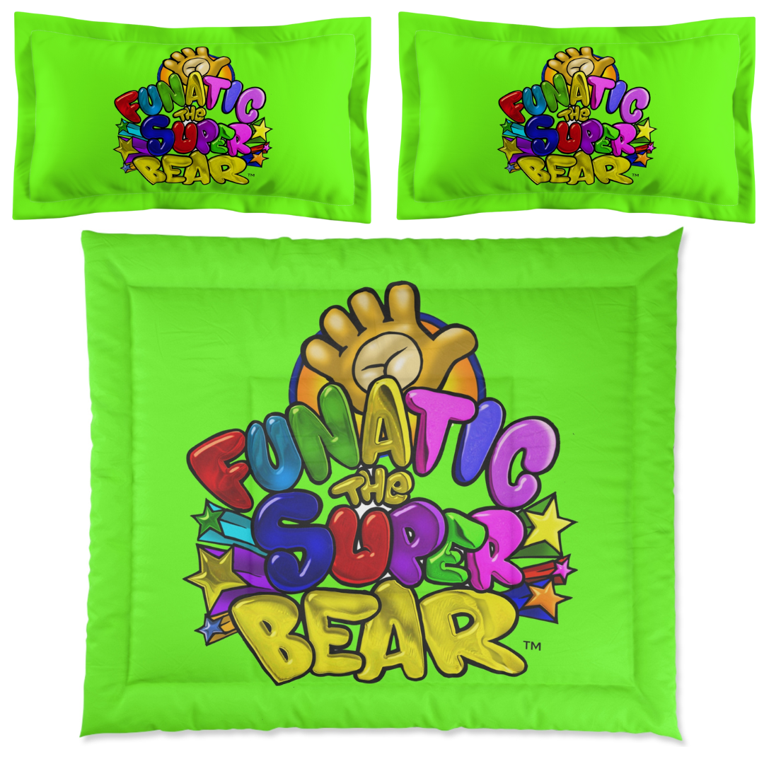 Funatic The Super Bear Chartreuse Microfiber Pillow Sham