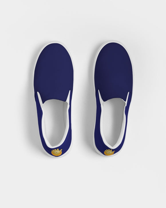 Funatic The Super Bear Navy Blue Ladies Slip-On Canvas Shoe