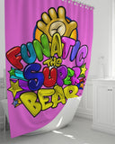 Funatic The Super Bear Pink Shower Curtain