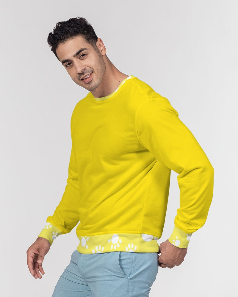 Funatic The Super Bear Paws Yellow Men's Classic French Terry Crewneck Pullover