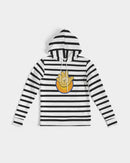 BLACK AND WHITE STRIPE LADIES FUNATIC THE SUPER BEAR HOODIE-7