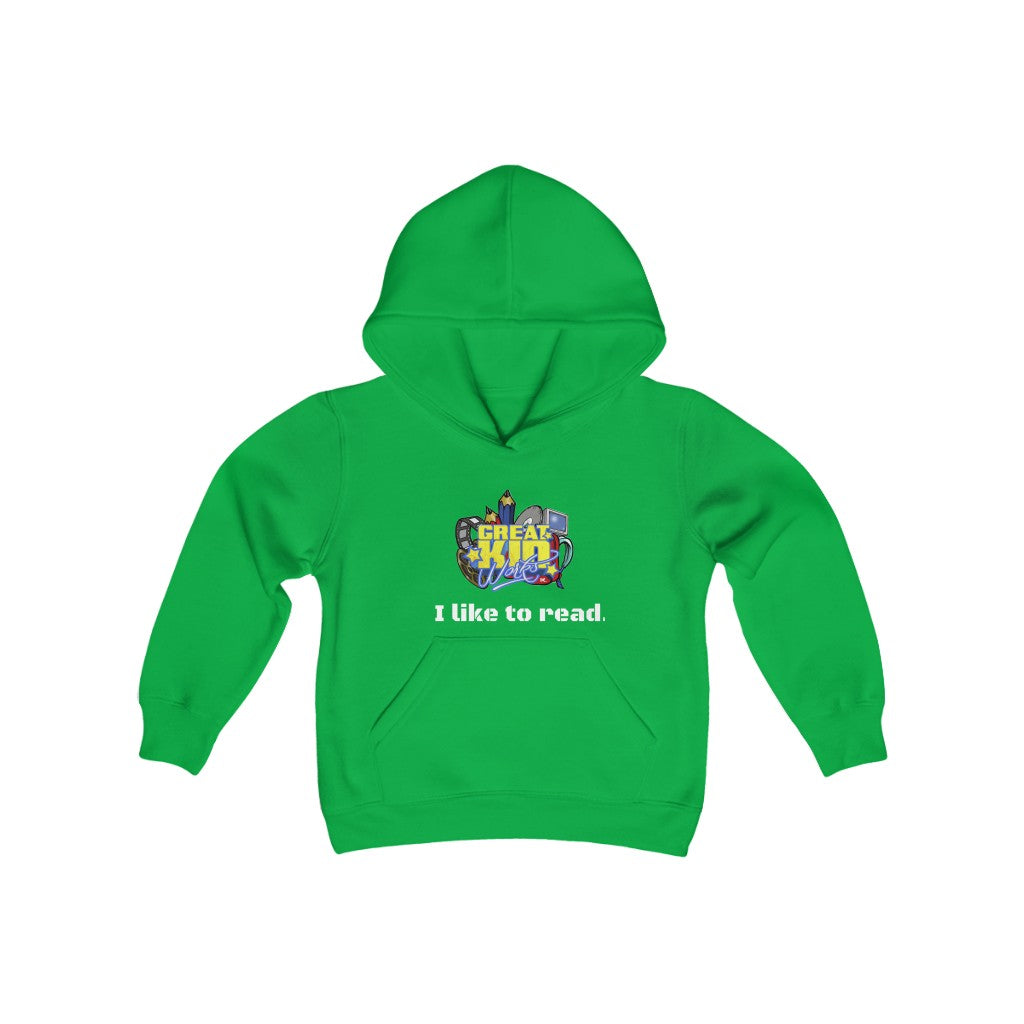 I LIKE TO READ Boys Hoodie