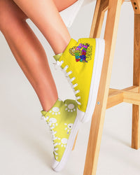 Funatic The Super Bear Sunshine Yellow Ladies Hightop Canvas Shoe