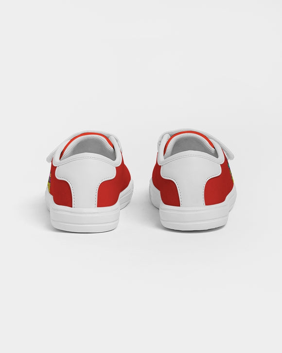 Funatic The Super Bear Red Kids Velcro Sneaker