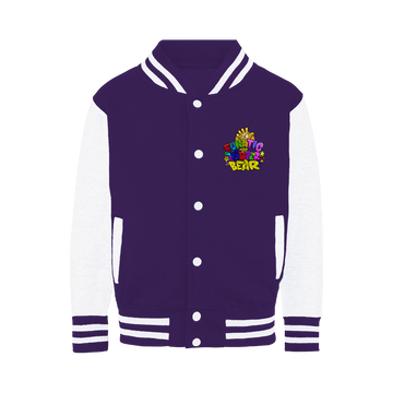 Buy purple-white Funatic The Super Bear Varsity Jacket